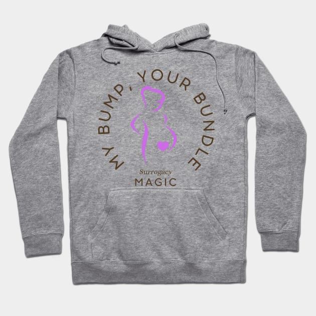 My Bump, Your Bundle Surrogate Mom Mothers Day Gift for Surrogacy Hoodie by Trend Spotter Design